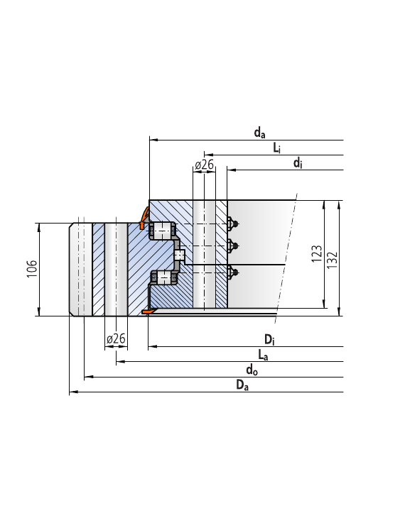 PRIUS BEARINGS 31-20 2000/2-06740 2D section drawing