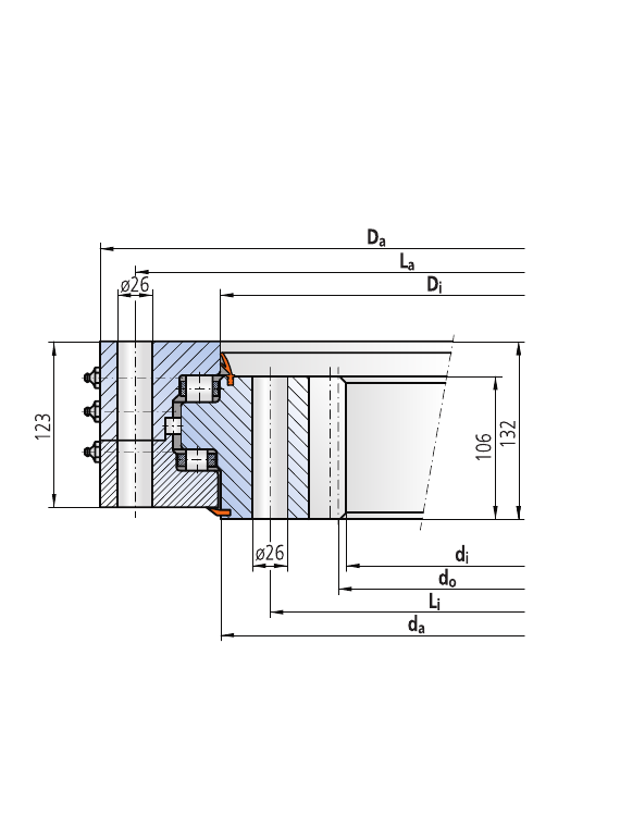 PRIUS BEARINGS 32-20 2000/2-06790 2D section drawing