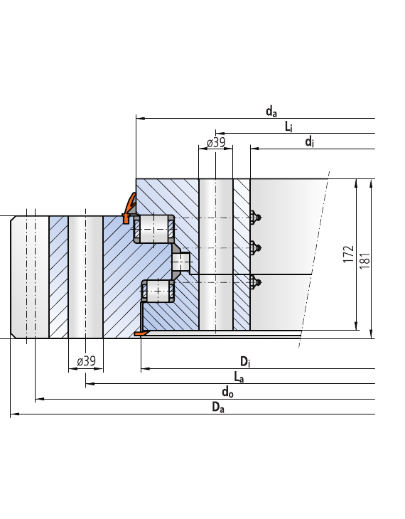 PRIUS BEARINGS 31-32 2240/2-07300 2D section drawing