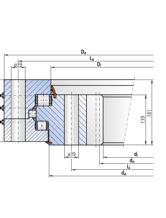 PRIUS BEARINGS 32-32 2240/2-07360 2D section drawing