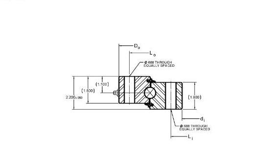 PRIUS BEARINGS HS6-21P1Z 2D section drawing