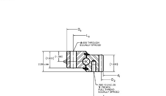 PRIUS BEARINGS HS6-16N1Z 2D section drawing