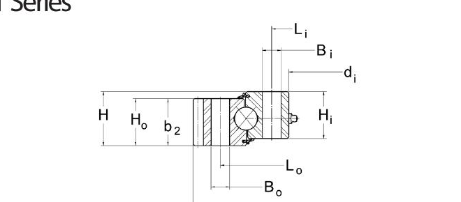 PRIUS BEARINGS MTE-470 2D section drawing
