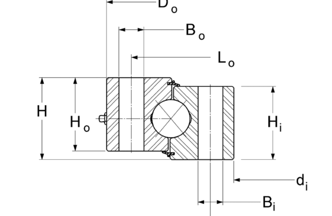 PRIUS BEARINGS 16292001 2D section drawing