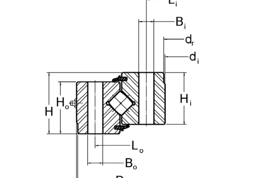 PRIUS BEARINGS 16342001 2D section drawing