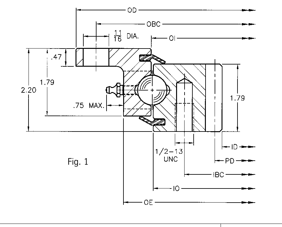 PRIUS BEARINGS L6-16N9Z 2D section drawing