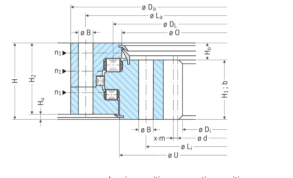 PRIUS BEARINGS 192.50.5000.990.41.1501 2D section drawing