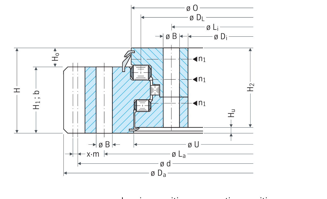 PRIUS BEARINGS 191.20.2000.990.41.1502 2D section drawing