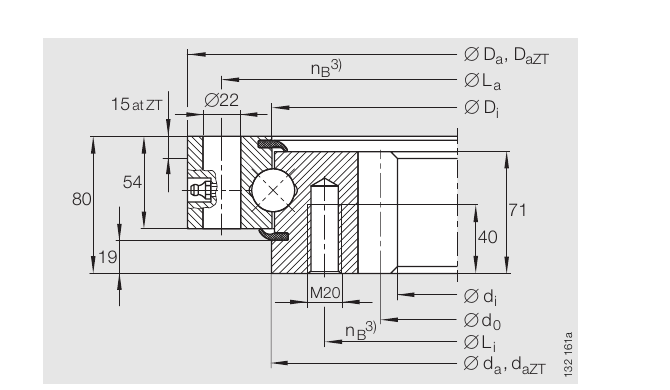 PRIUS BEARINGS VSI 25 0755 N 2D section drawing