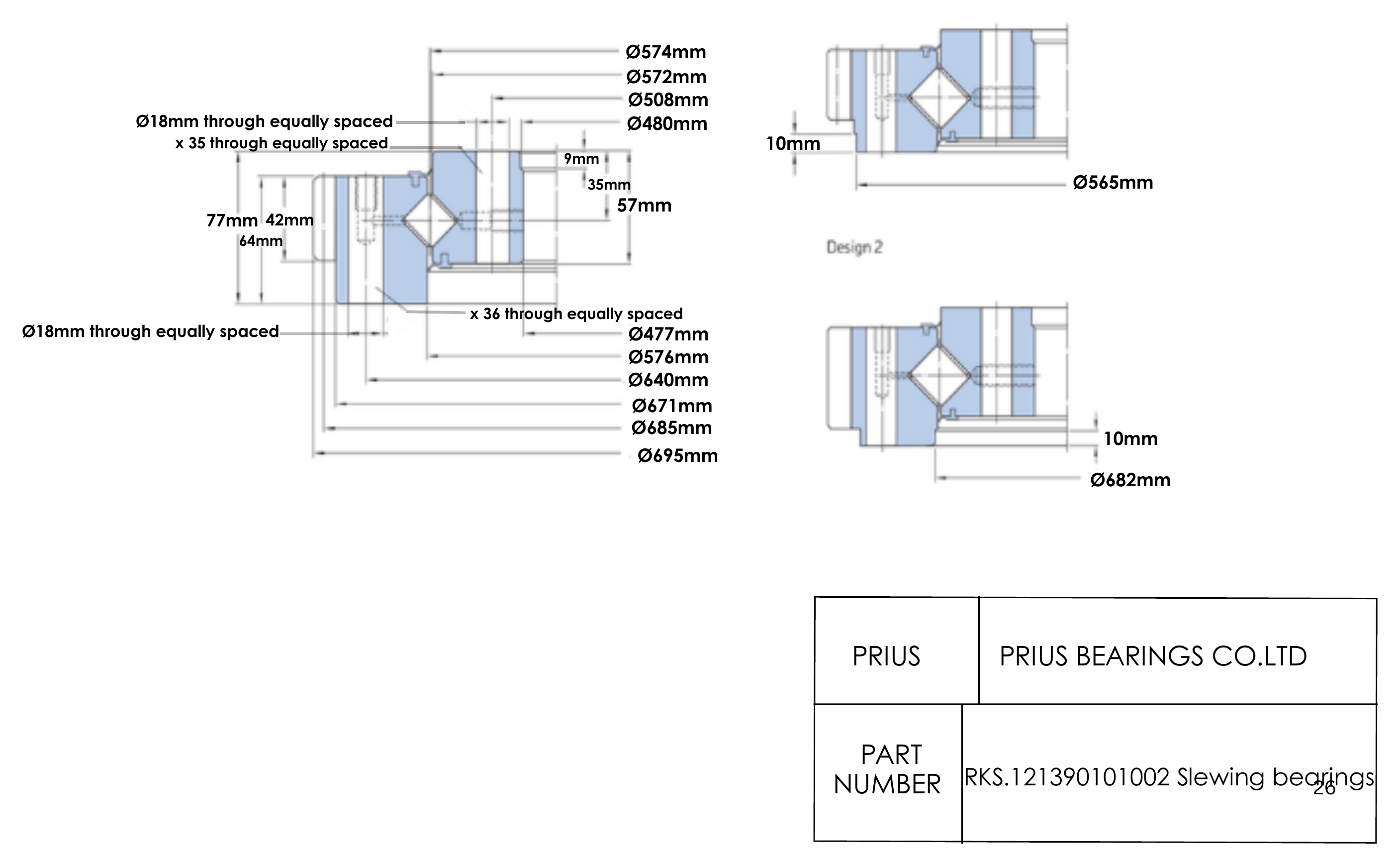 SKF RKS.121390101002 2D dimensional drawing PRIUS BEARINGS RKS.121390101002 2D dimensional drawing