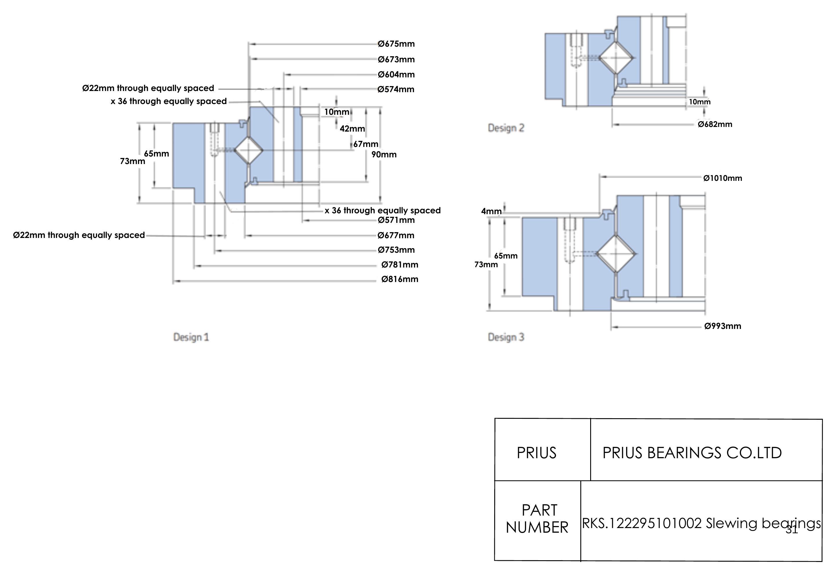 SKF RKS.122295101002 2D dimensional drawing PRIUS BEARINGS RKS.122295101002 2D dimensional drawing
