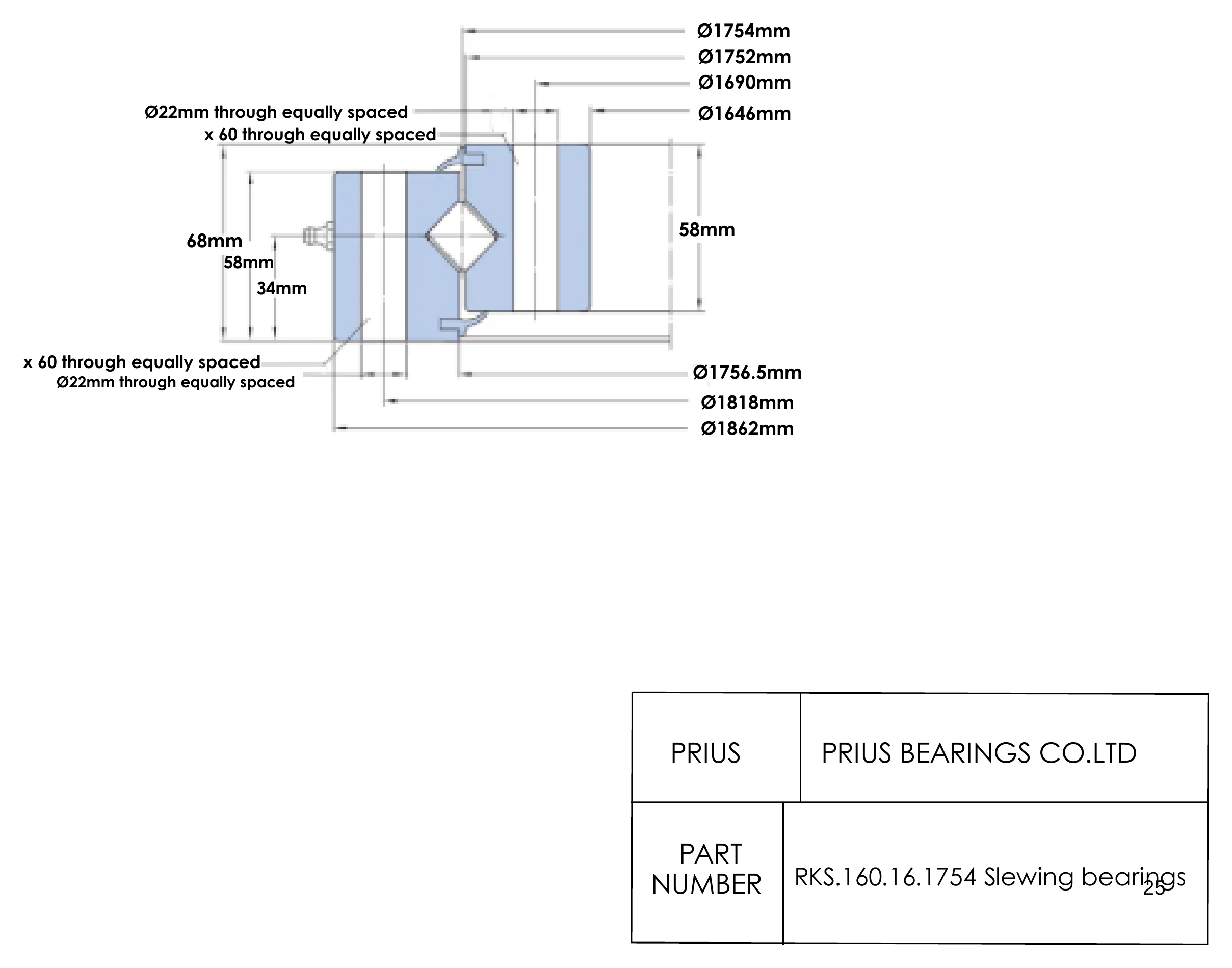 SKF RKS.160.16.1754 2D dimensional drawing PRIUS BEARINGS RKS.160.16.1754 2D dimensional drawing